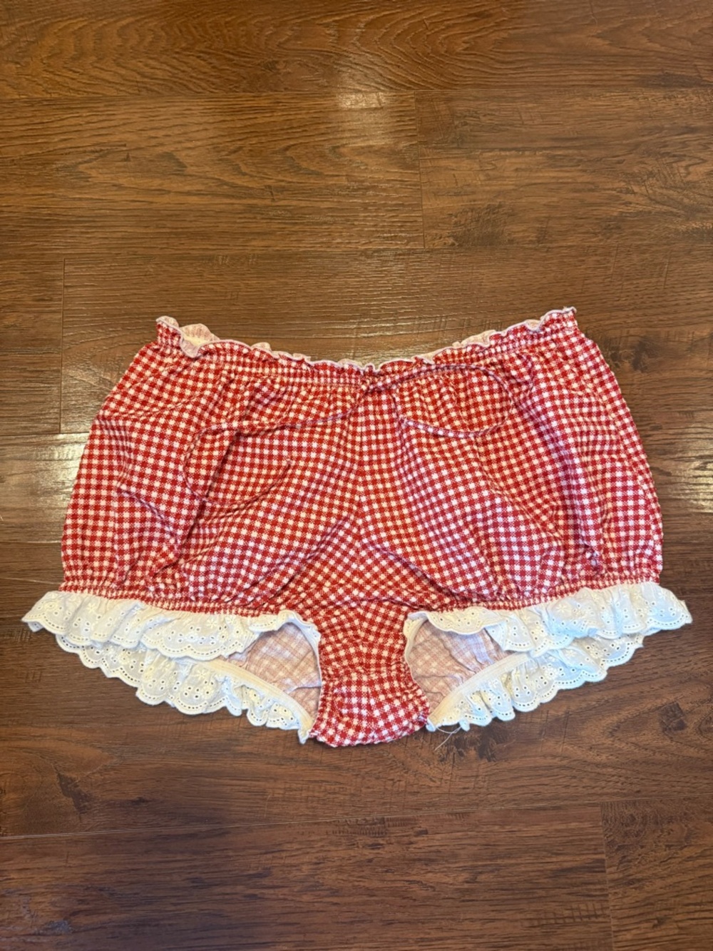 Urban Outfitters Red Gingham Ruffle Bloomers